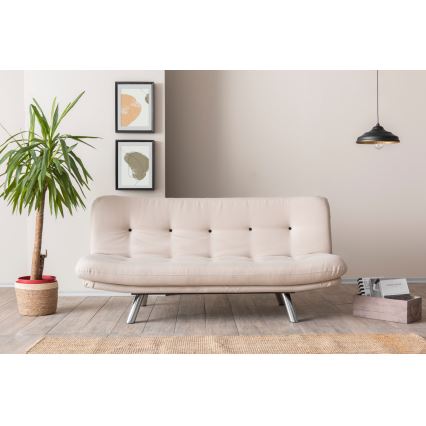 Tvåsitsig bäddsoffa BAKU, krämfärgad