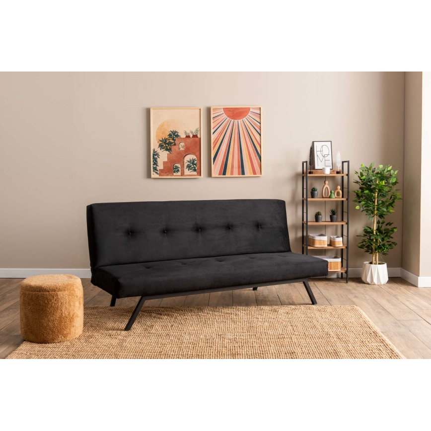 Tvåsitsig bäddsoffa BAKU svart