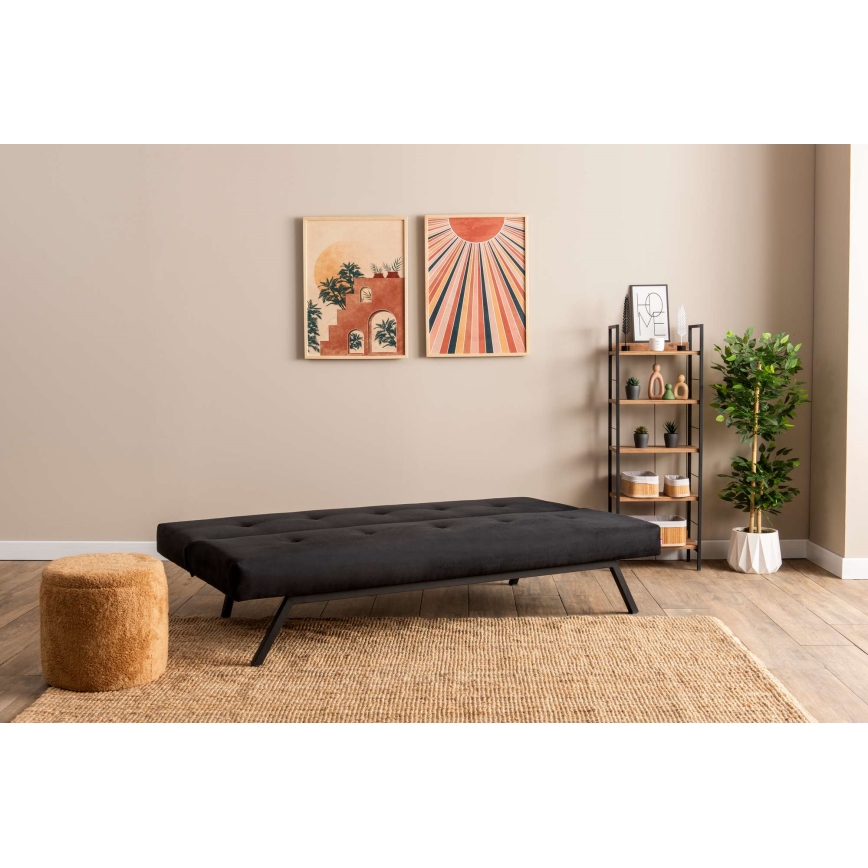 Tvåsitsig bäddsoffa BAKU svart