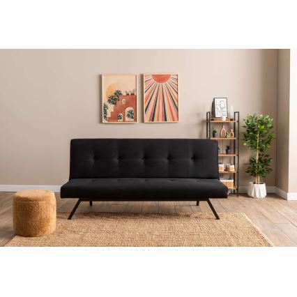 Tvåsitsig bäddsoffa BAKU svart