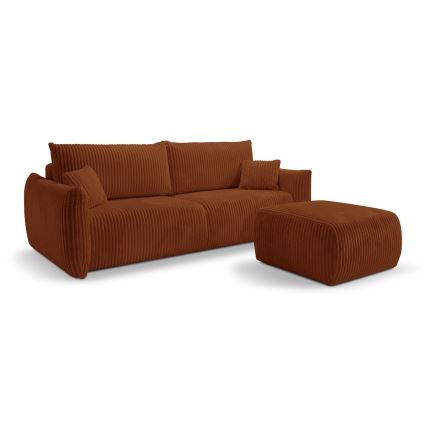 Tvåsitsig bäddsoffa FRIDA, brun