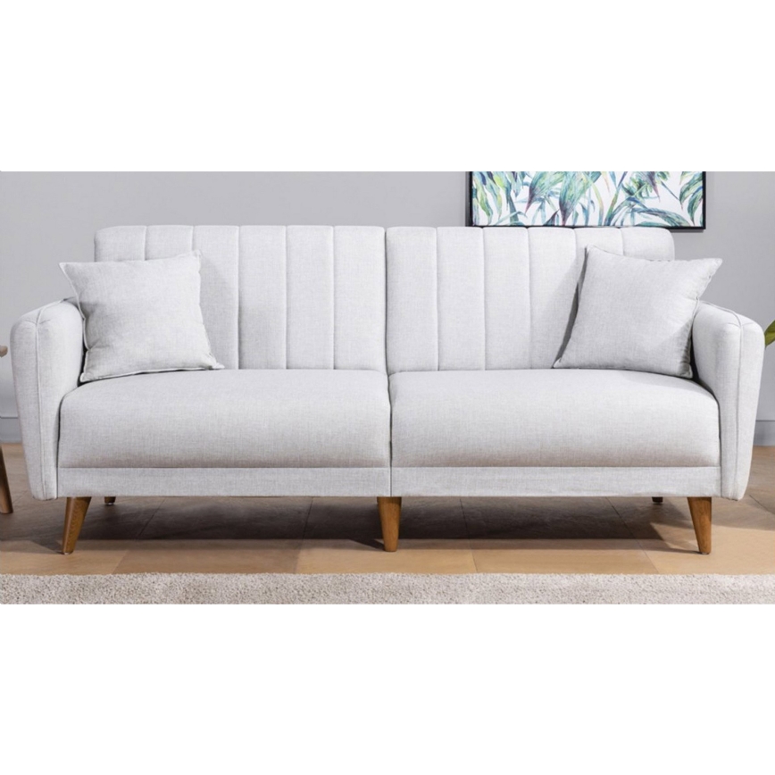 Tvåsitsig bäddsoffa KITO, krämfärgad
