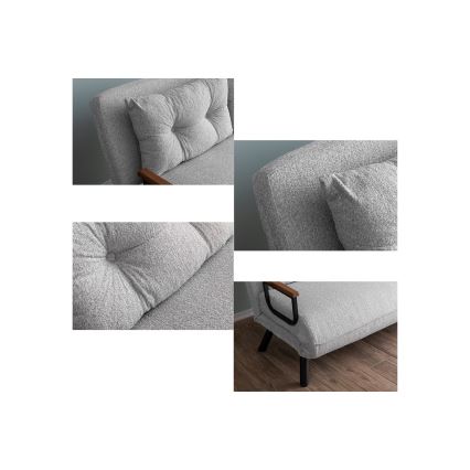 Tvåsitsig bäddsoffa QIRA, grå