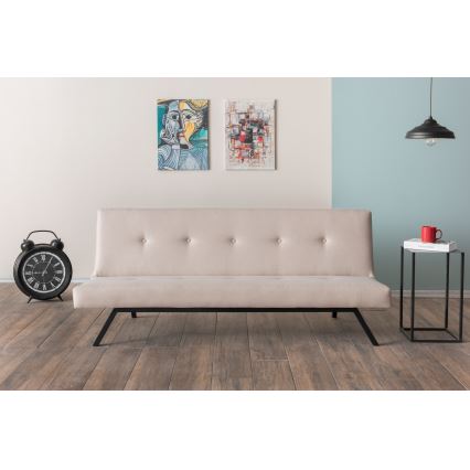 Tvåsitssoffa LOKO krämfärgad/beige