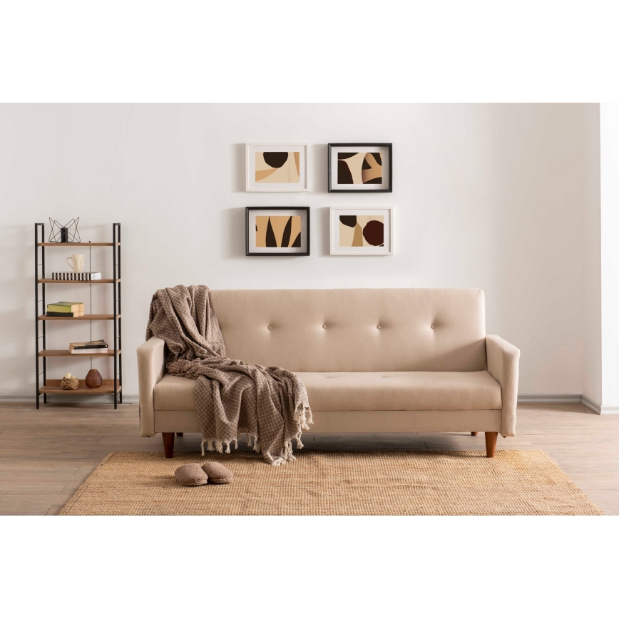Tvåsitssoffa NARA krämfärgad/beige