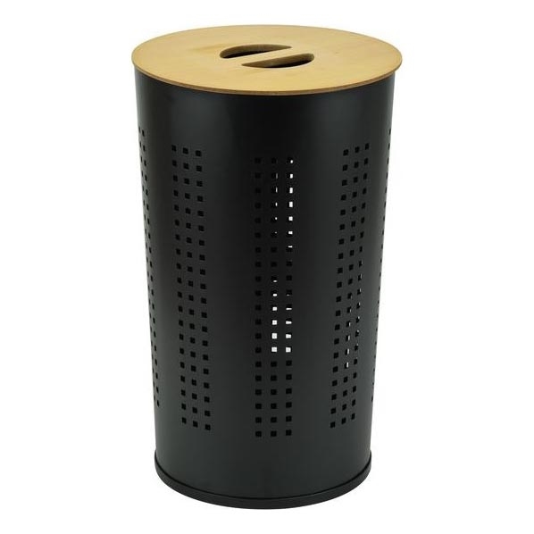 Tvättkorg 46 l svart