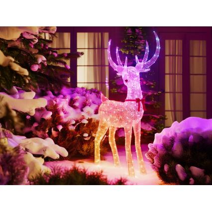 Twinkly - Dimmbar LED RGBW utomhusjulren REINGEERS 250xLED IP44 Wi-Fi