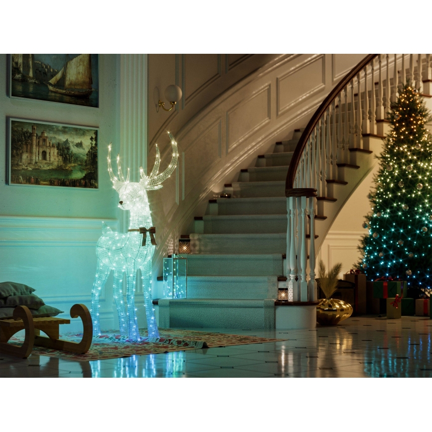 Twinkly - Dimmbar LED RGBW utomhusjulren REINGEERS 250xLED IP44 Wi-Fi