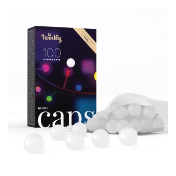 Twinkly - Dekorativa slutkapslar av silikon MINI CAPS 100 delar