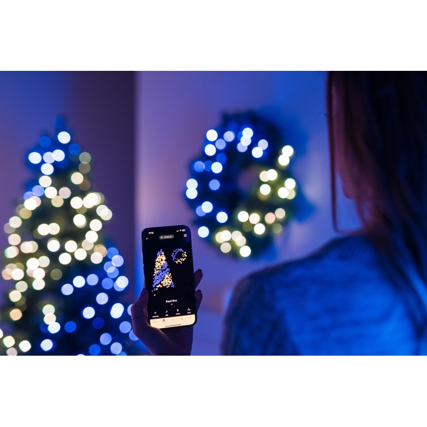 Twinkly - LED RGB Ljusreglerad Julkrans 50xLED diameter 60 cm Wi-Fi