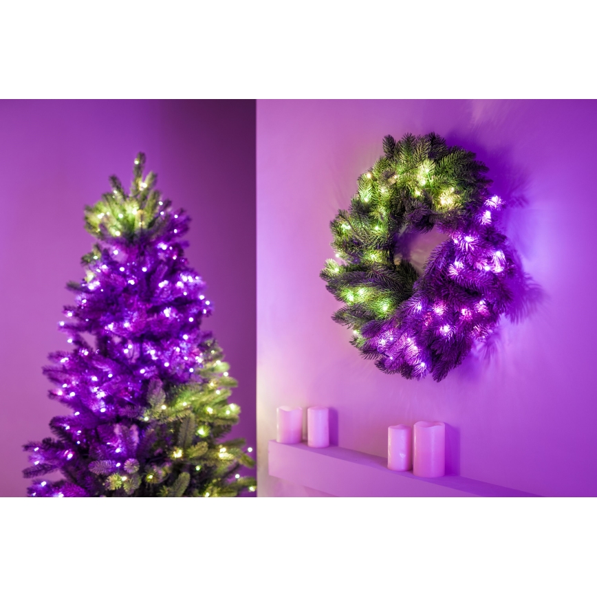 Twinkly - LED RGB Ljusreglerad Julkrans 50xLED diameter 60 cm Wi-Fi