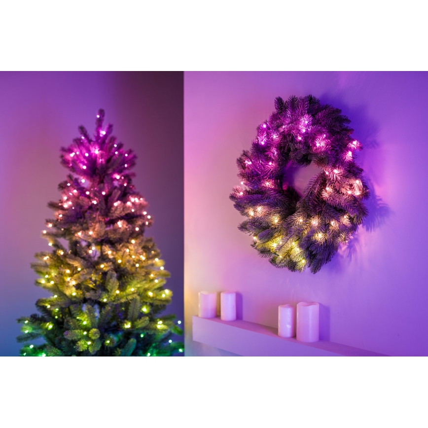Twinkly - LED RGB Ljusreglerad Julkrans 50xLED diameter 60 cm Wi-Fi