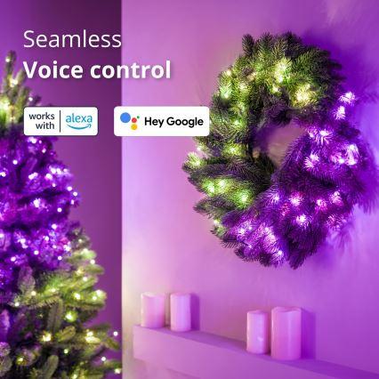 Twinkly - LED RGB Ljusreglerad Julkrans 50xLED diameter 60 cm Wi-Fi