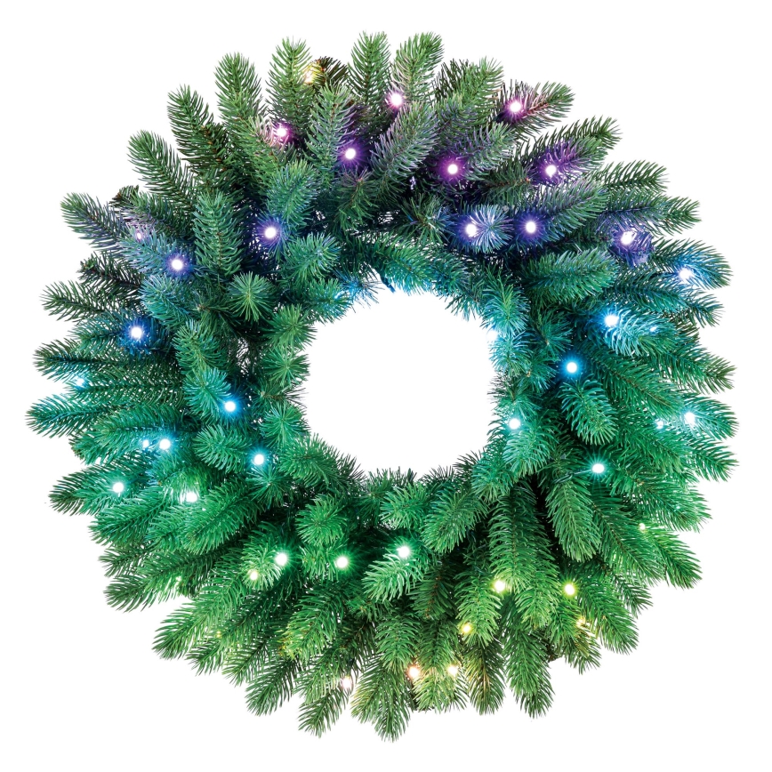 Twinkly - LED RGB Ljusreglerad Julkrans 50xLED diameter 60 cm Wi-Fi