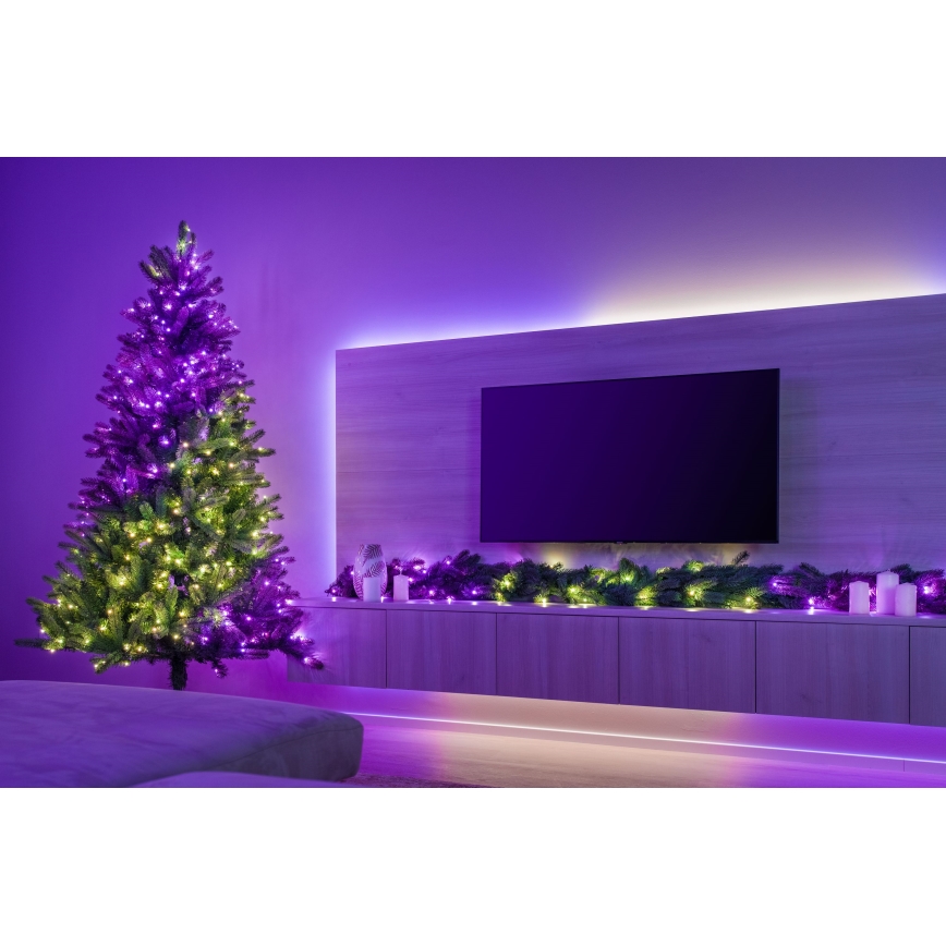 Twinkly - Світлодіодна RGBW різдвяна гірлянда GARLAND 50xLED 2,7 м з можливістю дімінації Wi-Fi