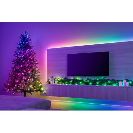 Twinkly - Світлодіодна RGBW різдвяна гірлянда GARLAND 50xLED 2,7 м з можливістю дімінації Wi-Fi
