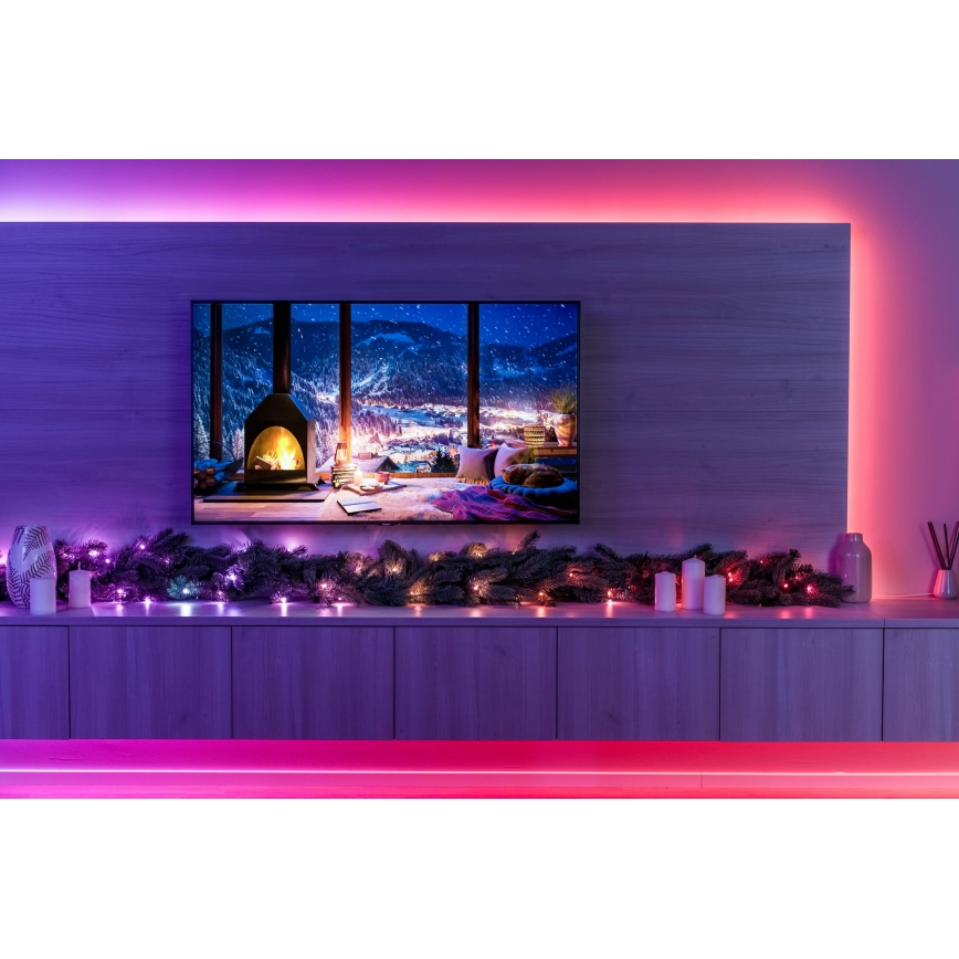 Twinkly - Світлодіодна RGBW різдвяна гірлянда GARLAND 50xLED 2,7 м з можливістю дімінації Wi-Fi