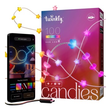 Twinkly - LED RGB Ljusreglerad Julkedja CANDIES 100xLED 8 m USB Wi-Fi