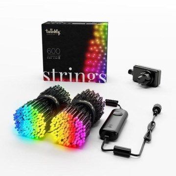 Twinkly - LED RGB Ljusreglerad utomhus Julkedja STRINGS 600xLED 51,5m IP44 Wi-Fi