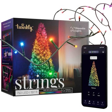 Twinkly - LED RGB Ljusreglerad utomhus Julkedja STRINGS 750xLED 63,5m IP44 Wi-Fi