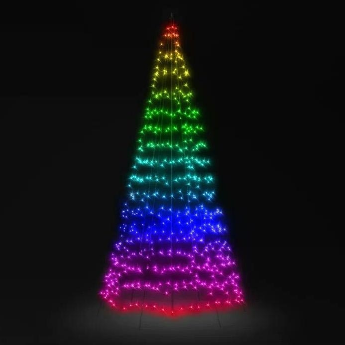 Twinkly - LED RGBW Dimbart utomhus julgran LIGHT TREE 750xLED 4m IP44 Wi-Fi