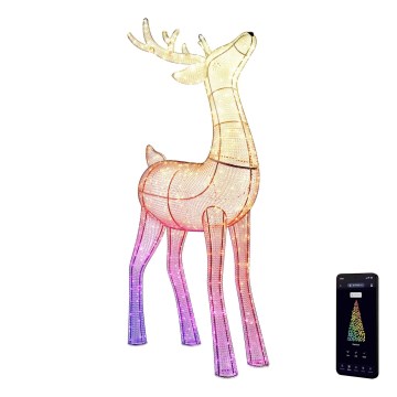 Twinkly - LED RGBW Ljusreglerad utomhus Jul ren REINGEERS 240xLED IP44 Wi-Fi