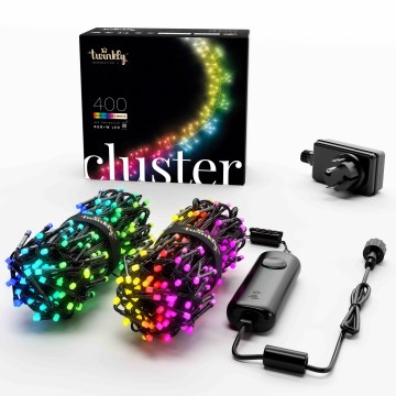 Twinkly - LED RGBW Ljusreglerad utomhus Julkedja CLUSTER 400xLED 9,5m IP44 Wi-Fi