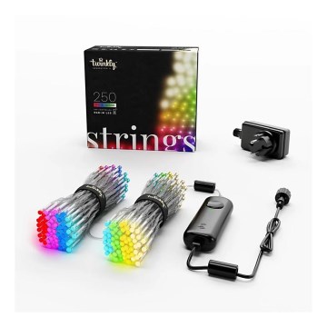 Twinkly - LED RGBW Ljusreglerad utomhus Julkedja STRINGS 250xLED 23,5m IP44 Wi-Fi