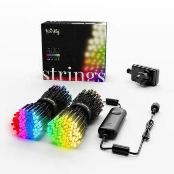 Twinkly - LED RGBW Ljusreglerad utomhus Julkedja STRINGS 400xLED 35,5m IP44 Wi-Fi