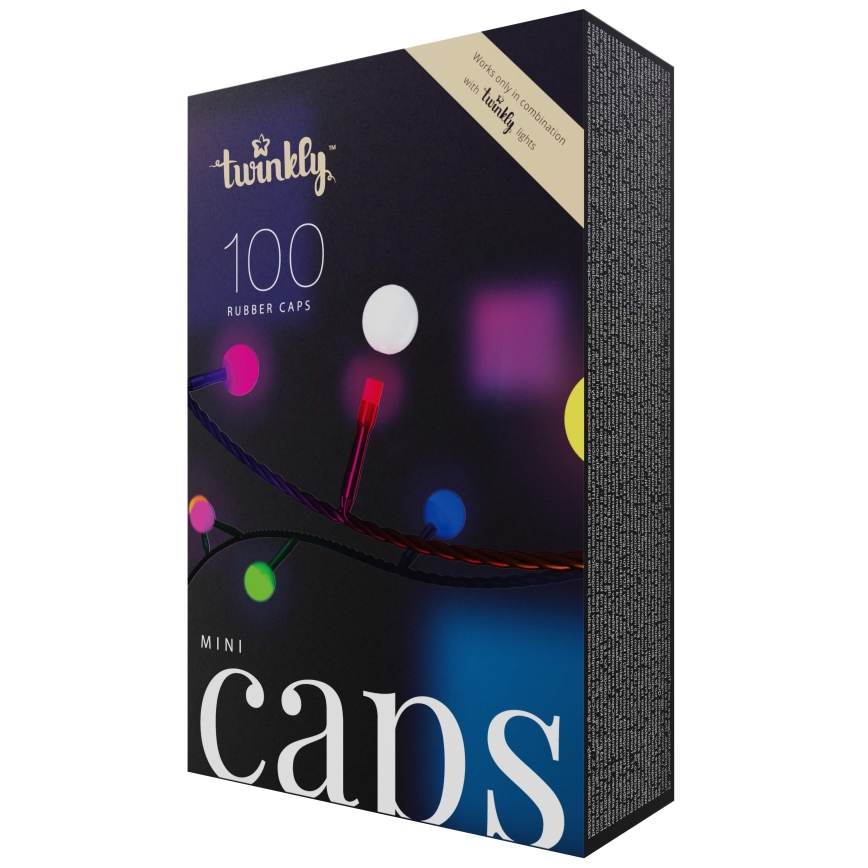 Twinkly - Dekorativa slutkapslar av silikon MINI CAPS 100 delar