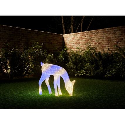 Twinkly - LED RGBW Ljusreglerad utomhus Jul ren REINGEERS 160xLED IP44 Wi-Fi