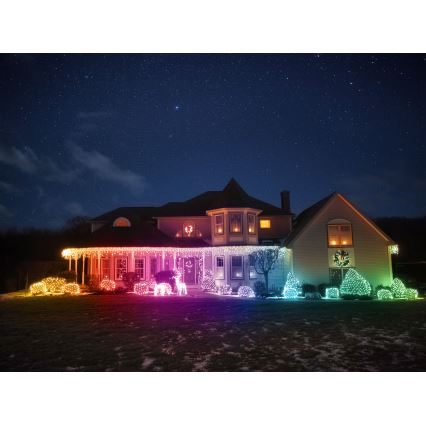 Twinkly - LED RGBW Ljusreglerad utomhus Jul ren REINGEERS 160xLED IP44 Wi-Fi