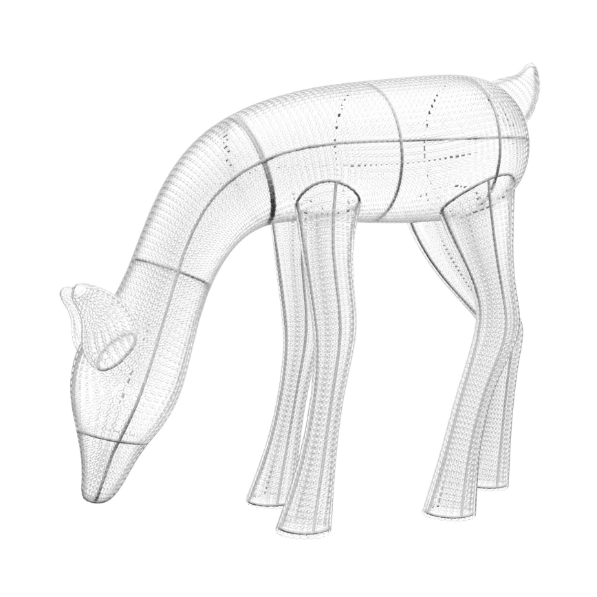 Twinkly - LED RGBW Ljusreglerad utomhus Jul ren REINGEERS 160xLED IP44 Wi-Fi