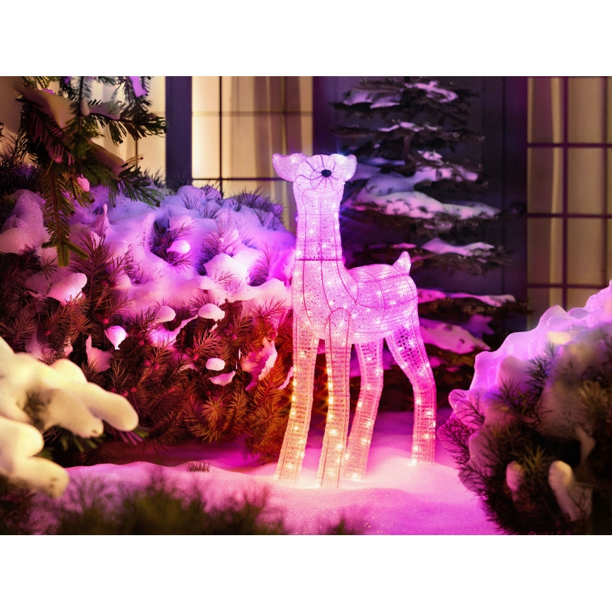 Twinkly - LED RGBW Dimbara utomhus julren REINGEERS 200xLED IP44 Wi-Fi