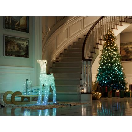 Twinkly - LED RGBW Dimbara utomhus julren REINGEERS 200xLED IP44 Wi-Fi