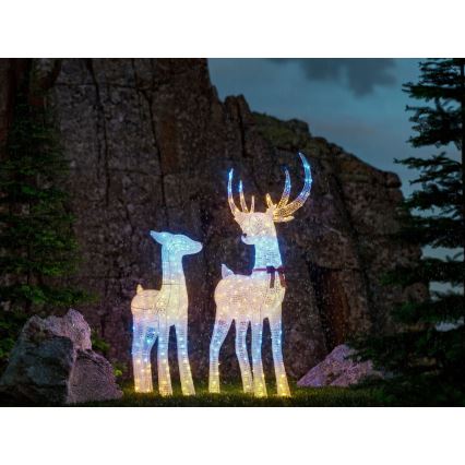 Twinkly - LED RGBW Dimbara utomhus julren REINGEERS 200xLED IP44 Wi-Fi