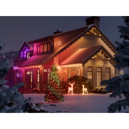 Twinkly - LED RGBW Dimbara utomhus julren REINGEERS 200xLED IP44 Wi-Fi