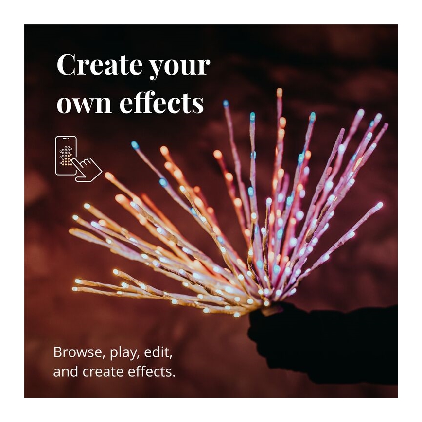 Twinkly - LED RGB Ljusreglerad utomhus poinsettia SPRITZER 200xLED IP44 Wi-Fi