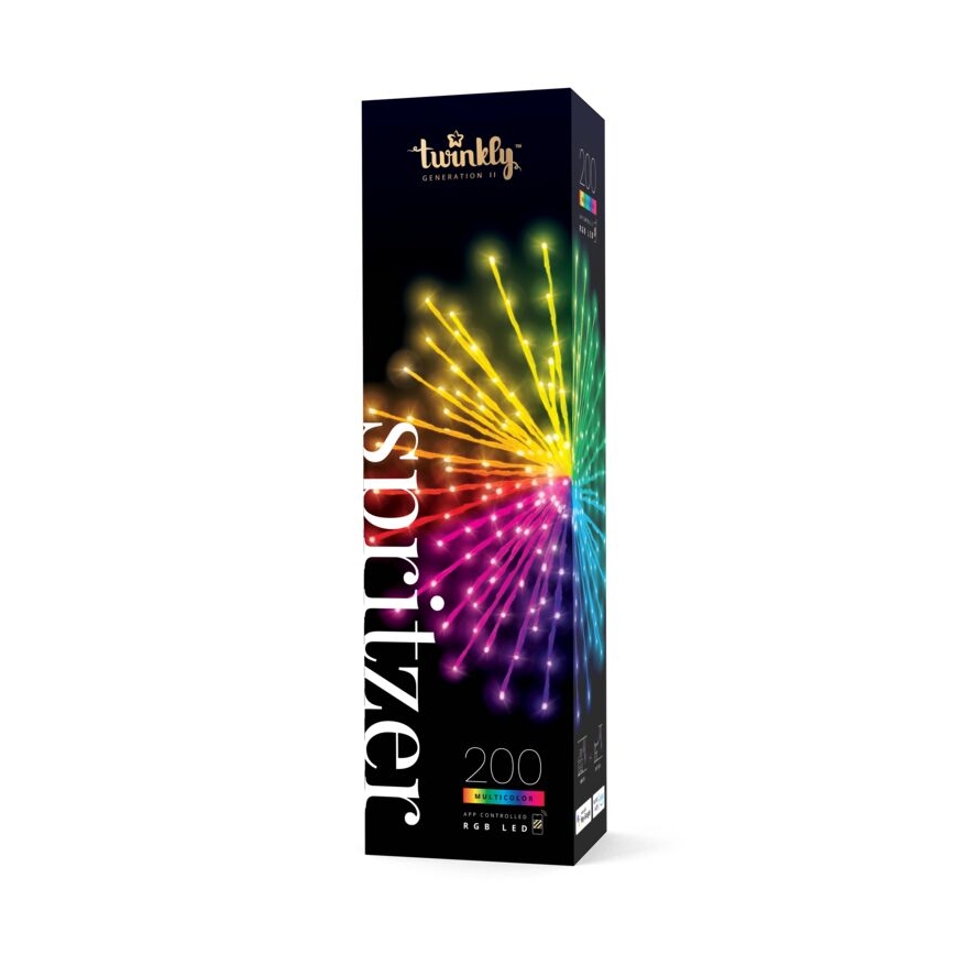 Twinkly - LED RGB Ljusreglerad utomhus poinsettia SPRITZER 200xLED IP44 Wi-Fi