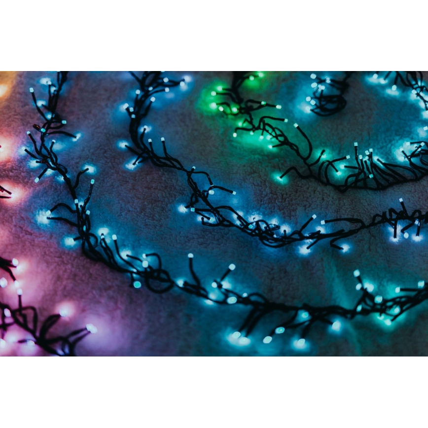 Twinkly - LED RGBW Ljusreglerad utomhus Julkedja CLUSTER 400xLED 9,5m IP44 Wi-Fi