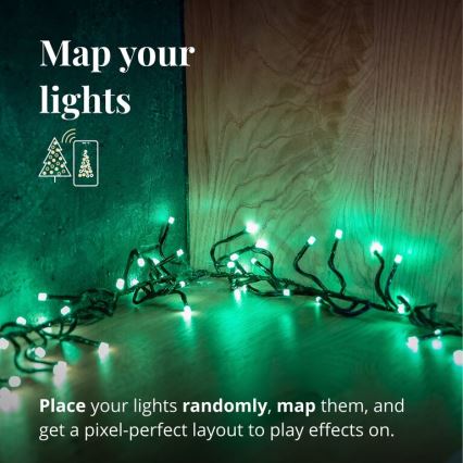 Twinkly - LED RGBW Ljusreglerad utomhus Julkedja CLUSTER 400xLED 9,5m IP44 Wi-Fi