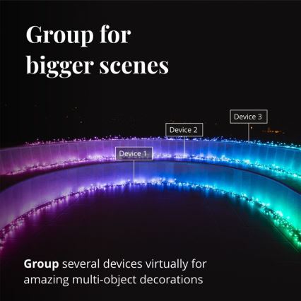 Twinkly - LED RGBW Ljusreglerad utomhus Julkedja CLUSTER 400xLED 9,5m IP44 Wi-Fi