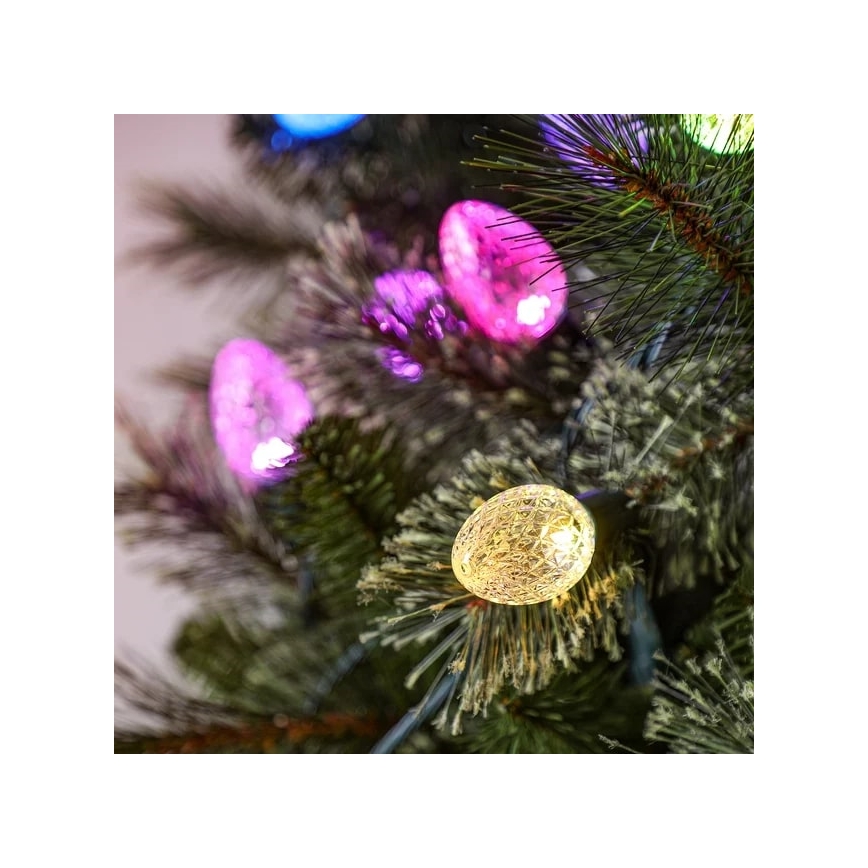 Twinkly - LED RGB Ljusreglerad utomhus Julkedja FACETED 80xLED 26,5 m IP44 Wi-Fi