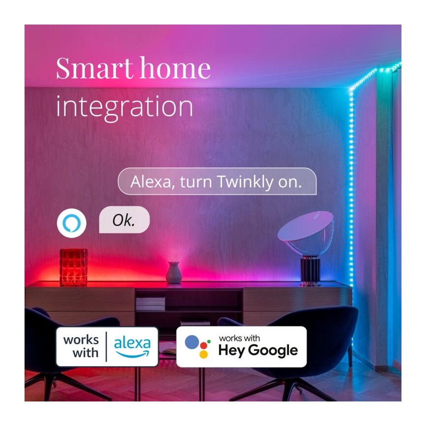 Twinkly - LED RGB Dimbar remsa DOTS 60xLED 3 m Wi-Fi USB