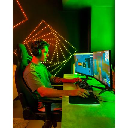 Twinkly - LED RGB Dimmbar julbelysning DOTS 60xLED 7 m USB Wi-Fi