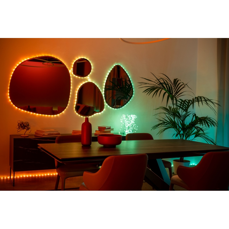 Twinkly - LED RGB Dimmbar julbelysning DOTS 60xLED 7 m USB Wi-Fi