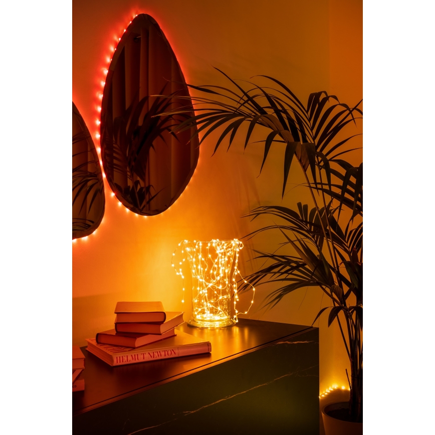 Twinkly - LED RGB Dimmbar julbelysning DOTS 60xLED 7 m USB Wi-Fi