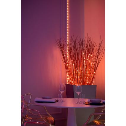Twinkly - LED RGB Dimmbar julbelysning DOTS 60xLED 7 m USB Wi-Fi