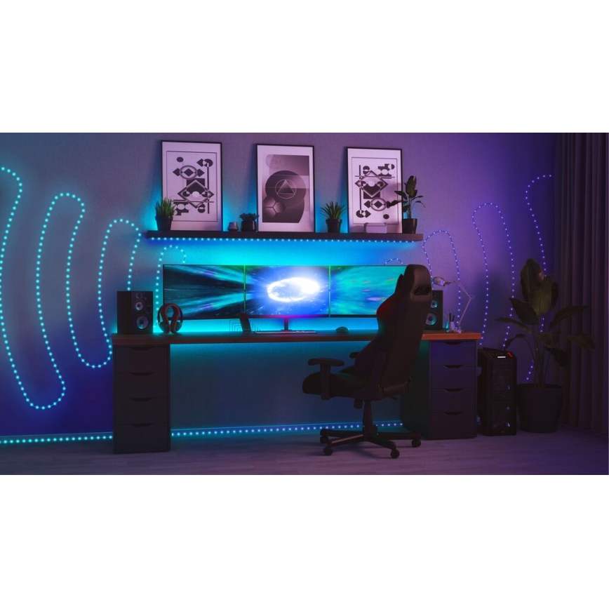 Twinkly - LED RGB Utomhus ljusreglerad list DOTS 200xLED 10 m IP44 WiFi