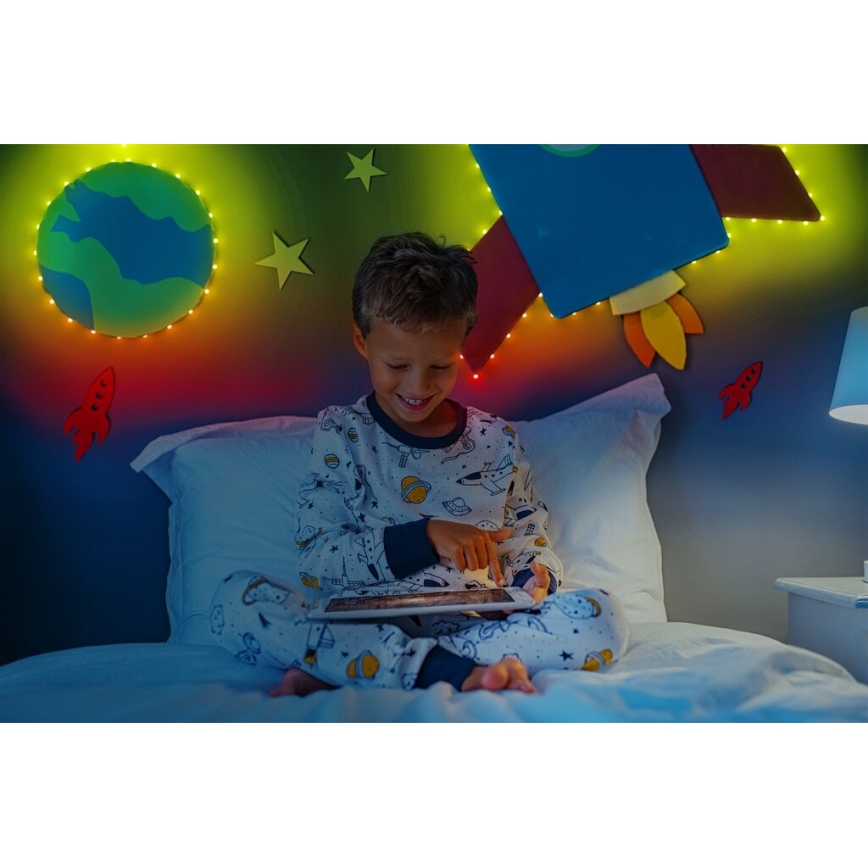 Twinkly - LED RGB Utomhus ljusreglerad list DOTS 200xLED 10 m IP44 WiFi